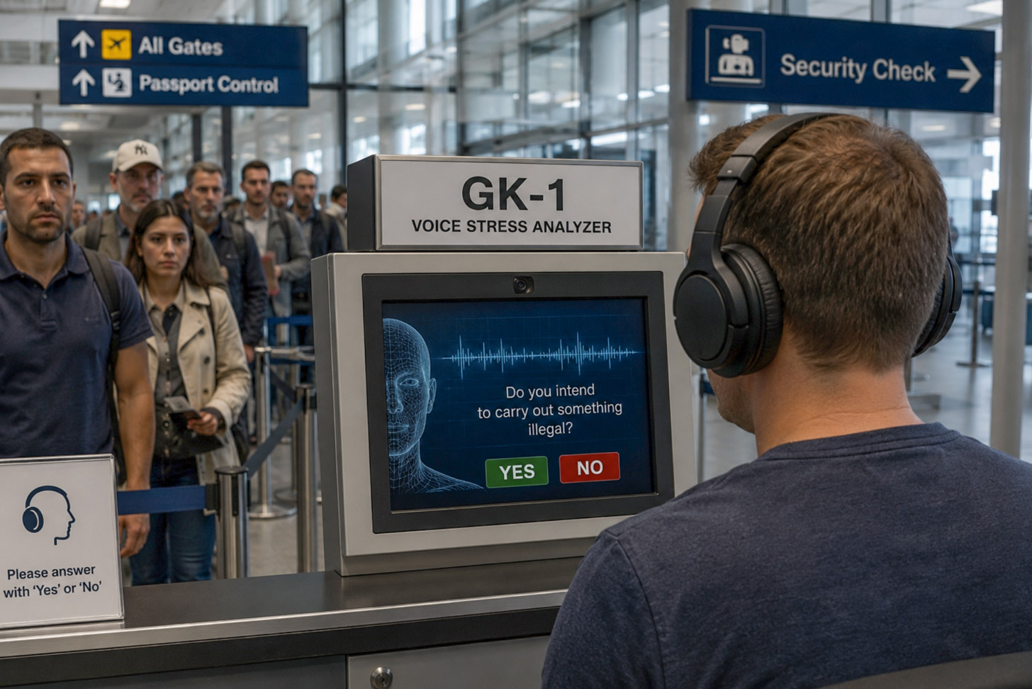 Leugendetectors op luchthavens?