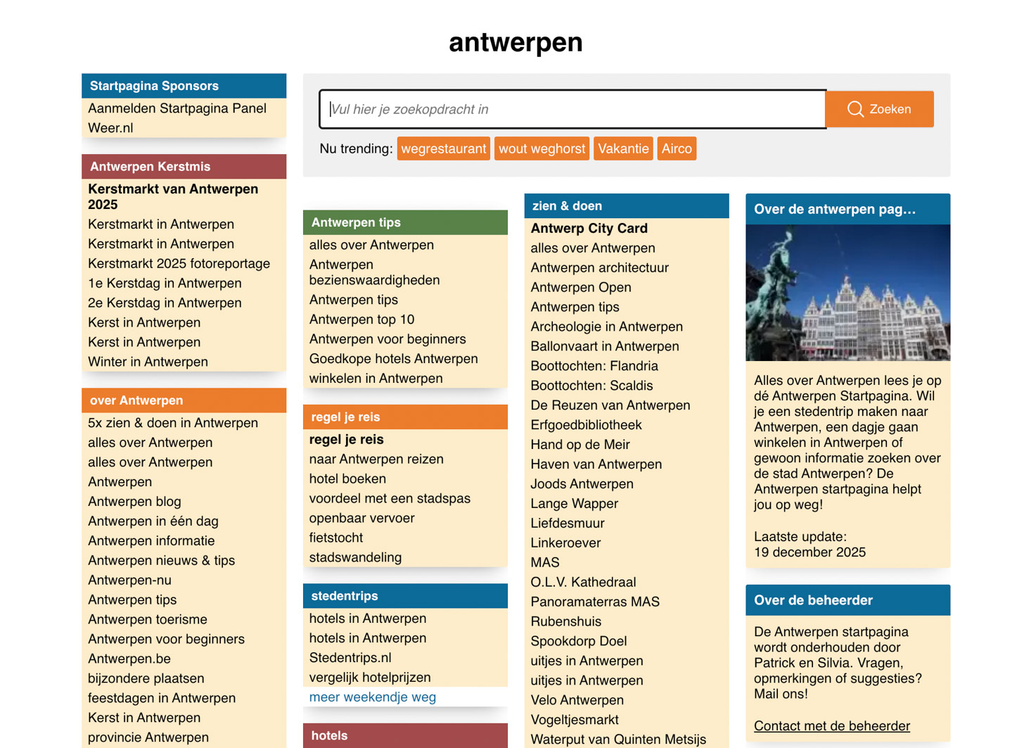 Antwerpen startpagina