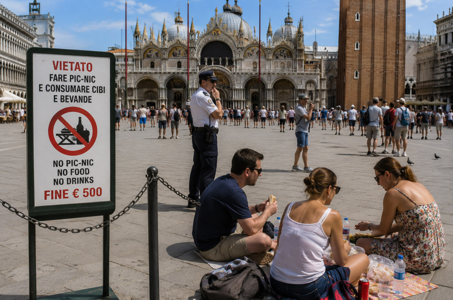 Picknicken in Venetië is verboden