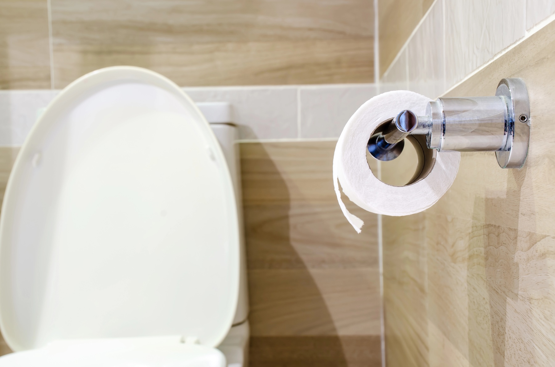 Geen wc-papier in het toilet