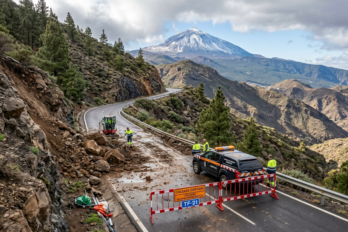 Storm Therese laat sporen na op de Canarische Eilanden