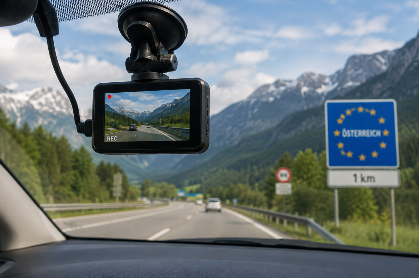 dashcam in Oostenrijk