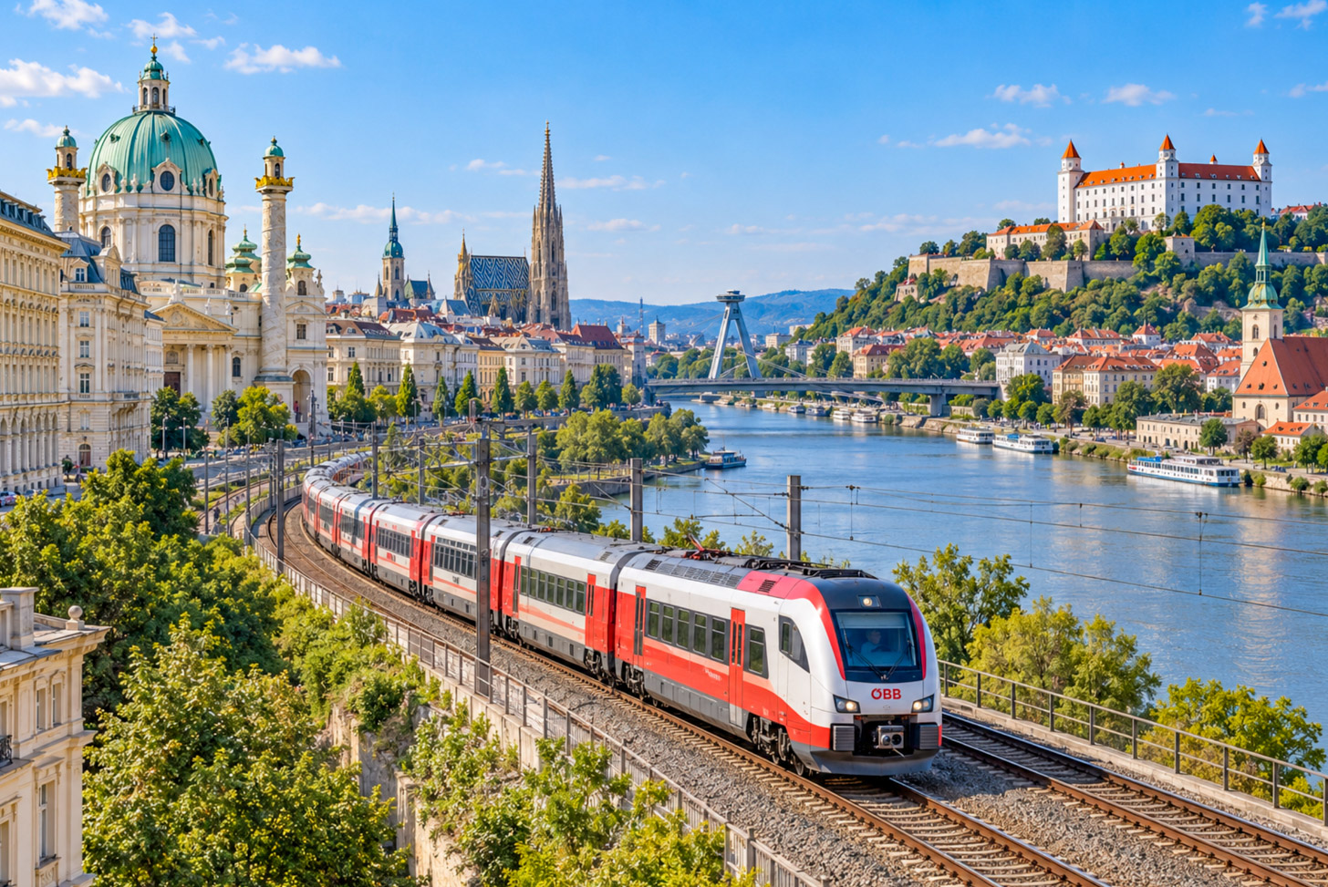 gegenereerd met AI - Wenen en Bratislava